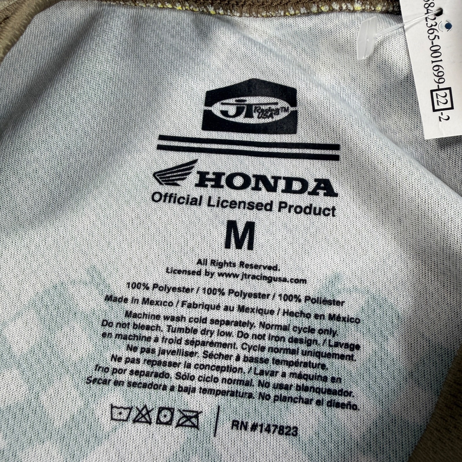 Mens Honda Jersey Shirt Camo Long Sleeve JT Racing USA Wing Logo Motocross M