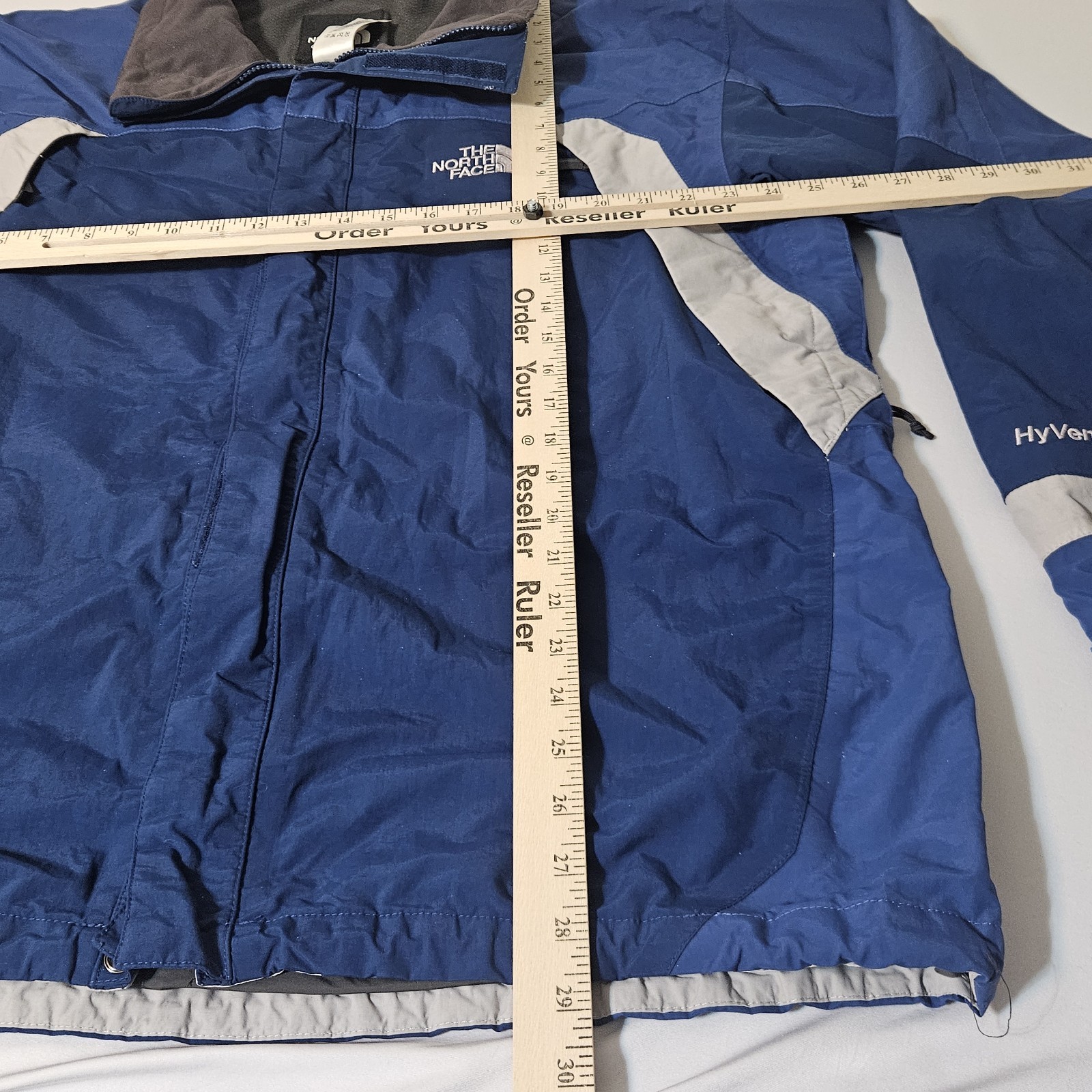 North Face Jacket Mens XL Blue HyVent Waterproof Outdoors Rain Coat Ski Snow