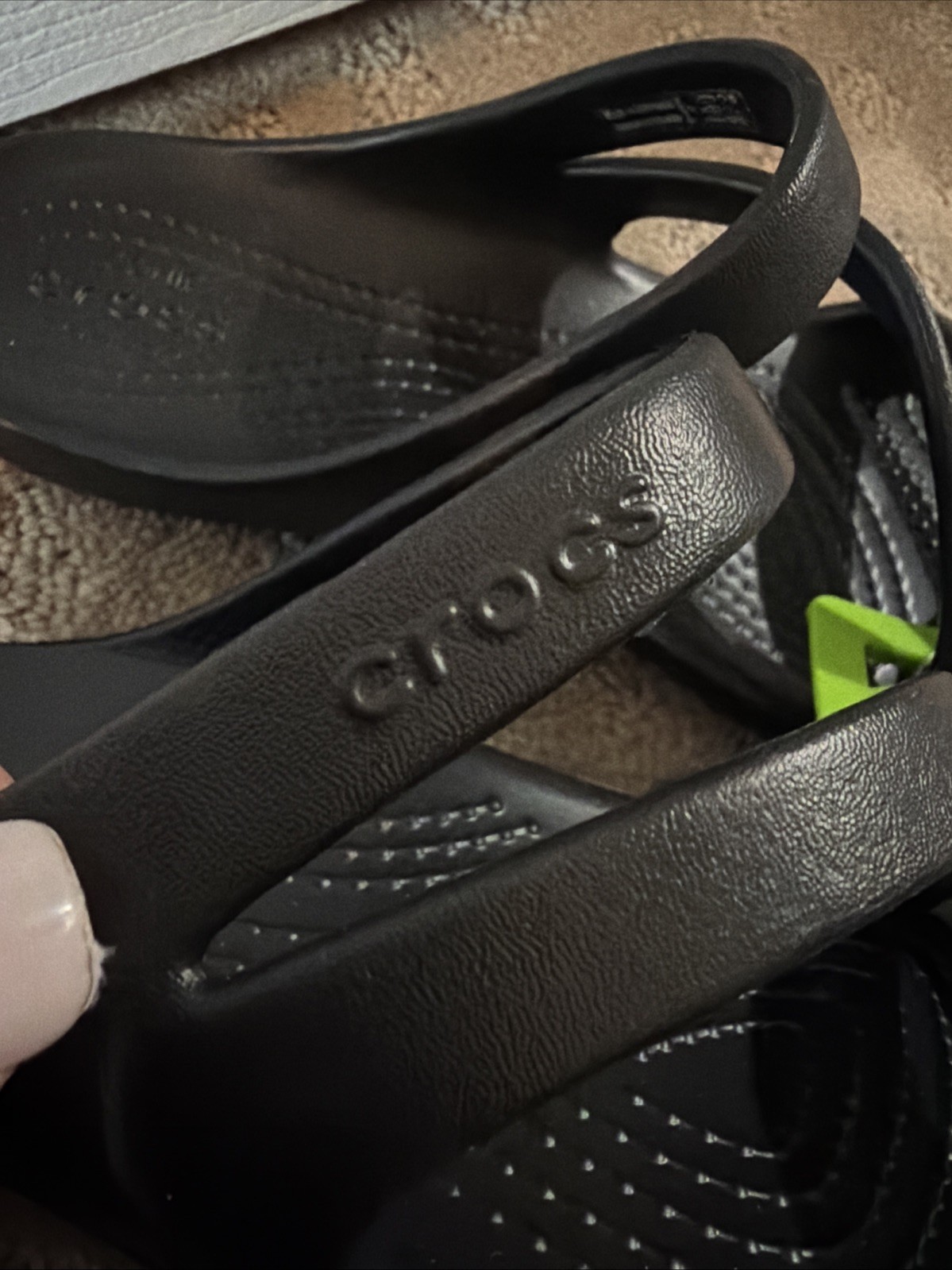 Crocs Kadee II Black Sandals. Sz 7. NWT!!