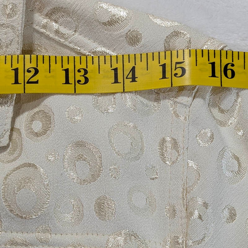Tan Jay Champagne Shimmer Viscose Jacket Womens 12 Mother of the Bride Elegant