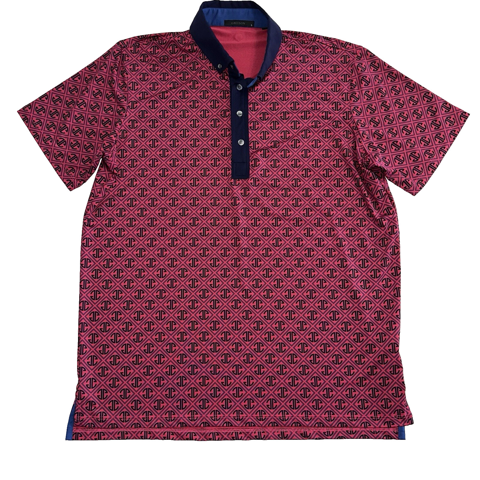 Greystone Golf Polo Shirt Short Sleeve Men’s Size Large West Flag Multicolor