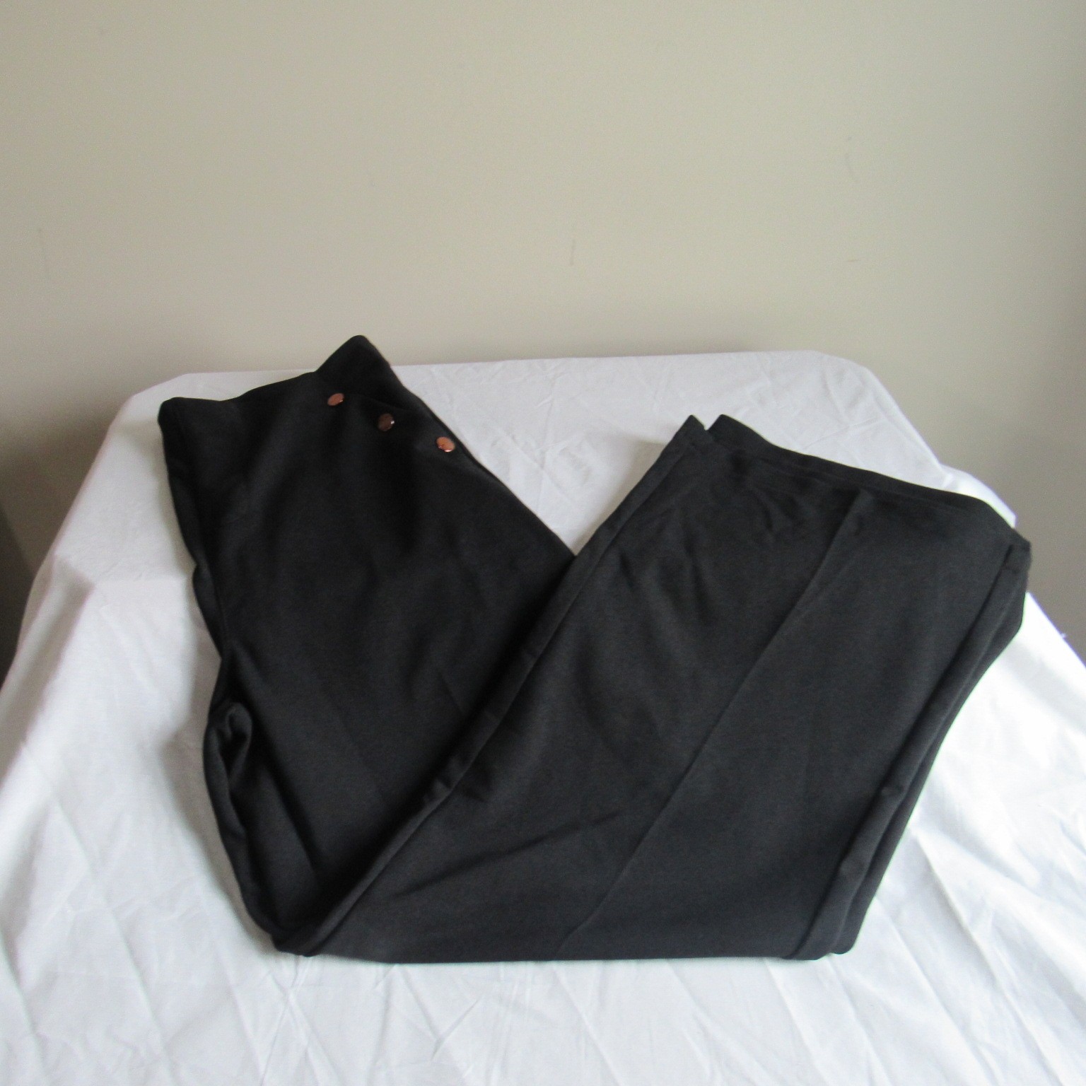 Unknown Brand Rayon Nylon Spandex Flare Dress Pant Trouser Black Medium NWOT
