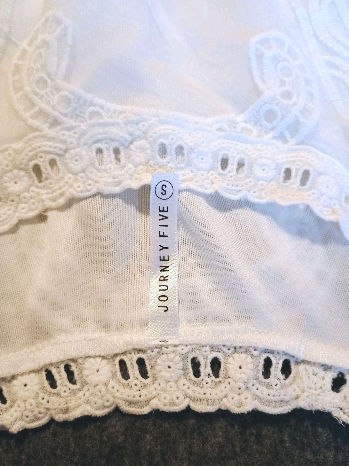 Lace cotton/ poly wedding dress long sleeve. Sz S