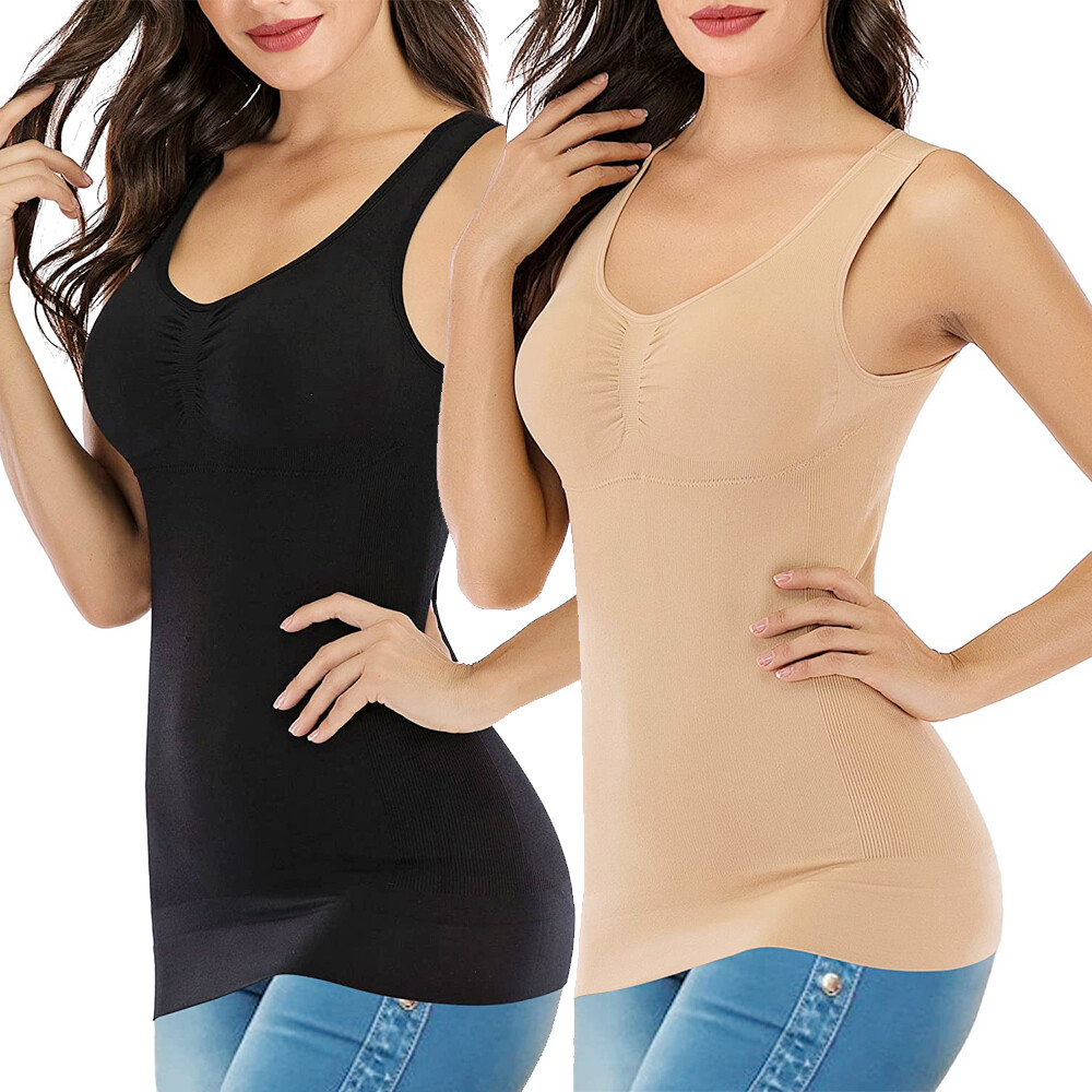 Women’s Cami Shaper with Built in Bra Tummy Control Camisole Slimming Tank Tops