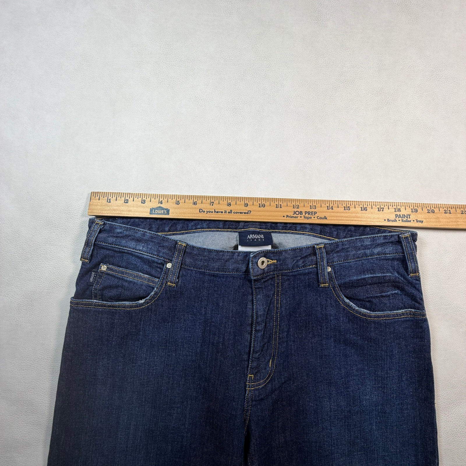 Armani Jeans Mens 38×31 Dark Wash Straight Leg Denim Pants 6Y6J45 6D31Z Blue