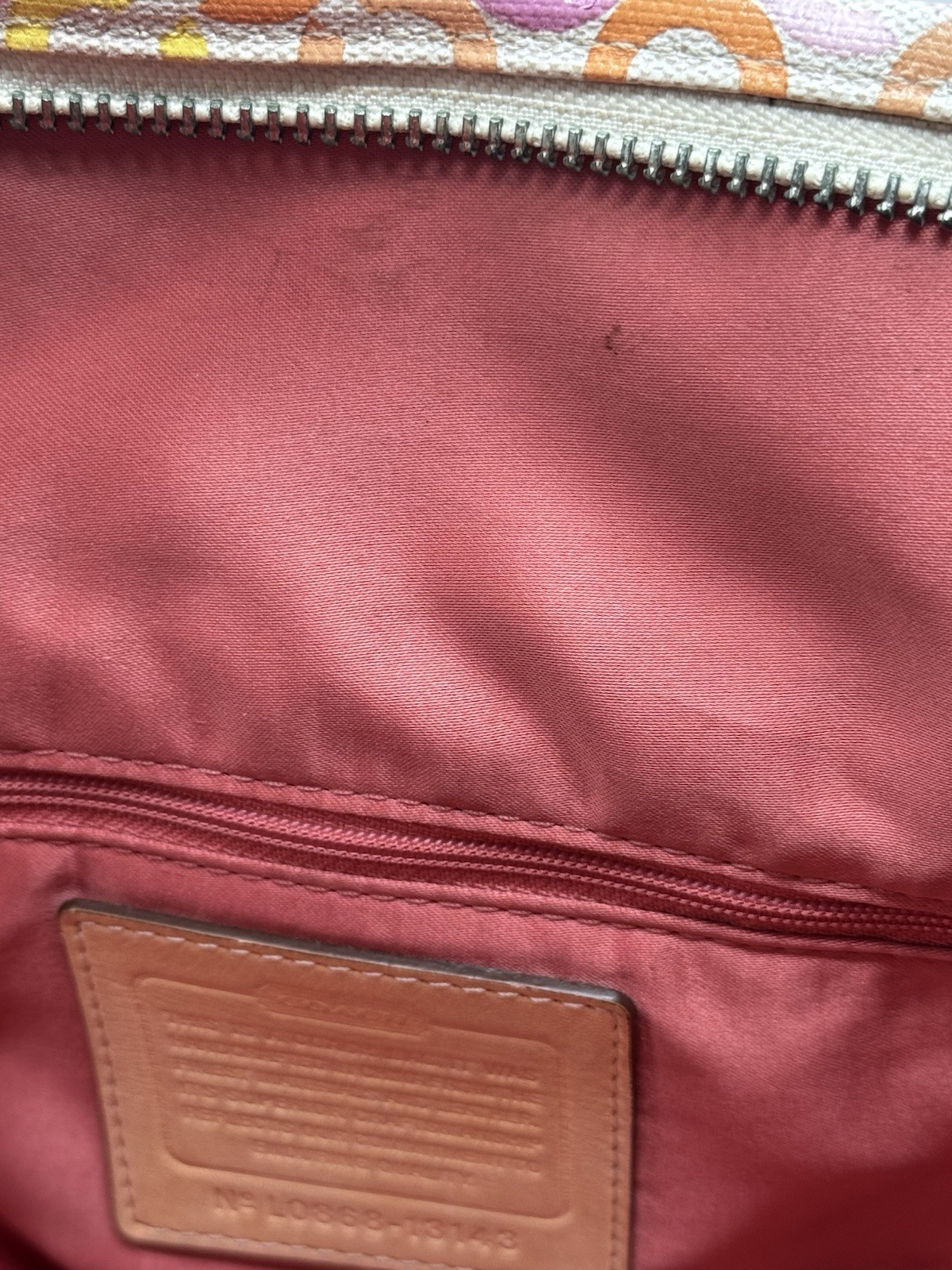 COACH Leah Signature Muti-color Shopper Tote Bag Laptop Commuter Office Shoulder
