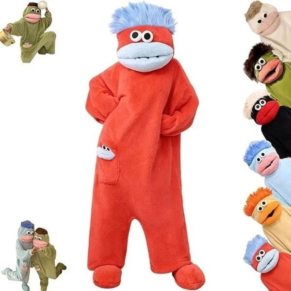 Cute Cartoon Muppet Lounge Wear Big Mouth Monster Holiday Costume Party Pajama