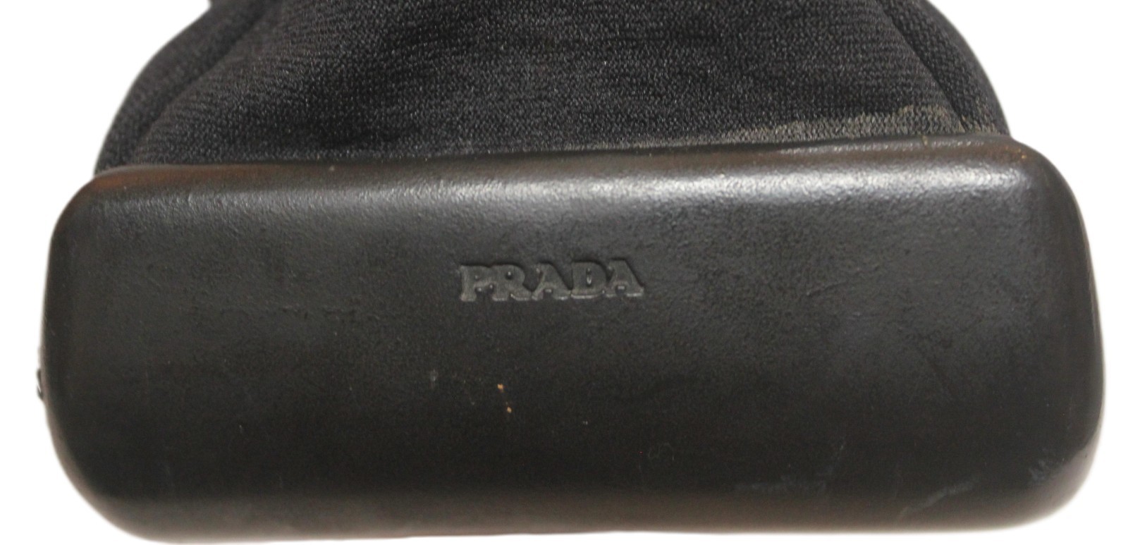 PRADA Milano Black Neoprene Hand Bag Shoulder Tote Bag Padlock System Italy