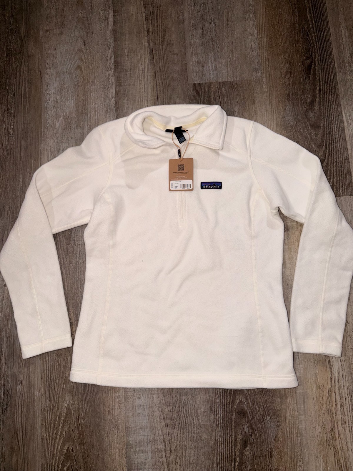NEW Women’s Large Patagonia Micro D Half Zip Fleece Pullover Birch White, Sizes