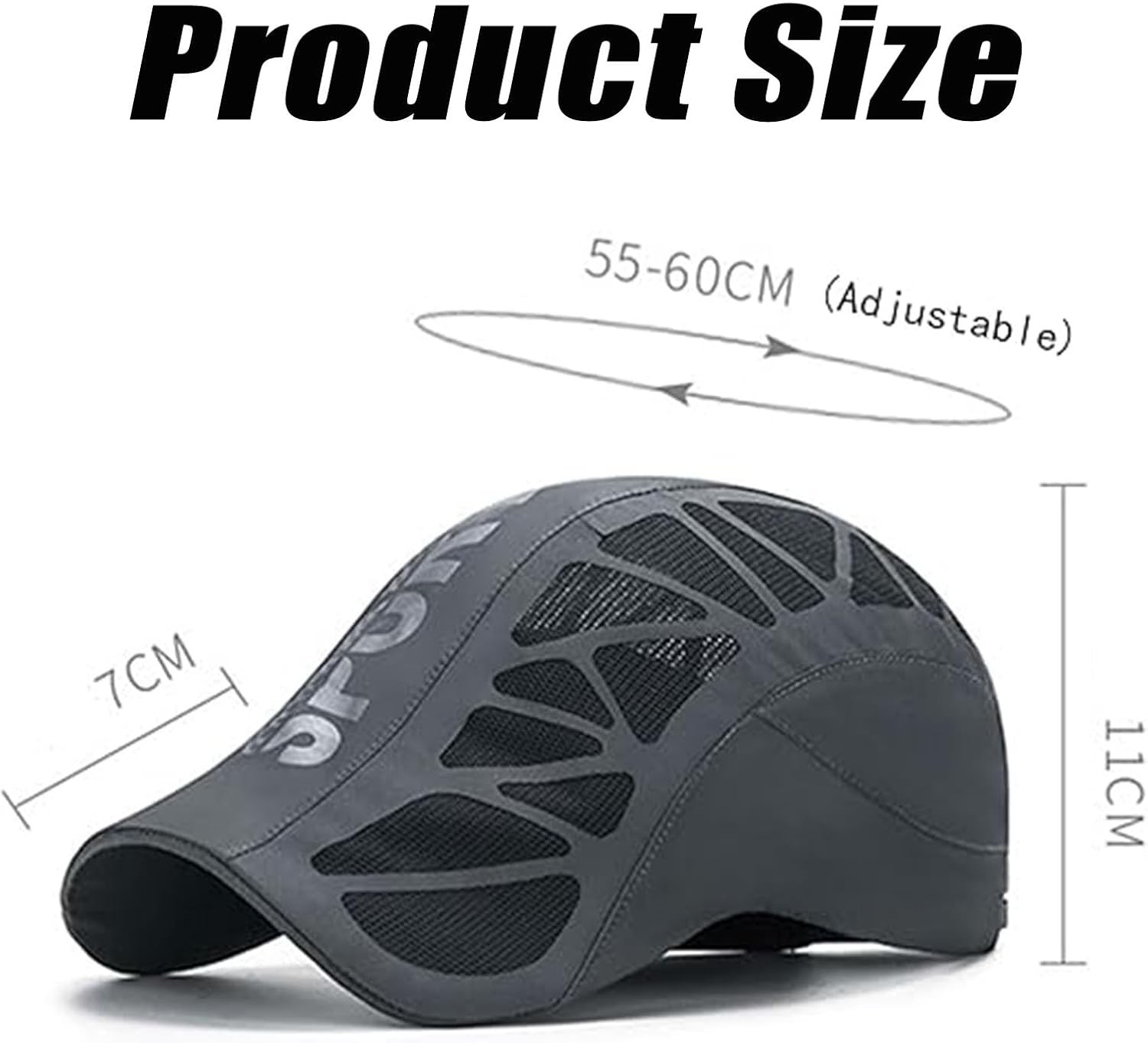 Men’s Outdoor Sport CapTennis Cycling Baseball Cap Breathable Quick Dry Mesh Hat