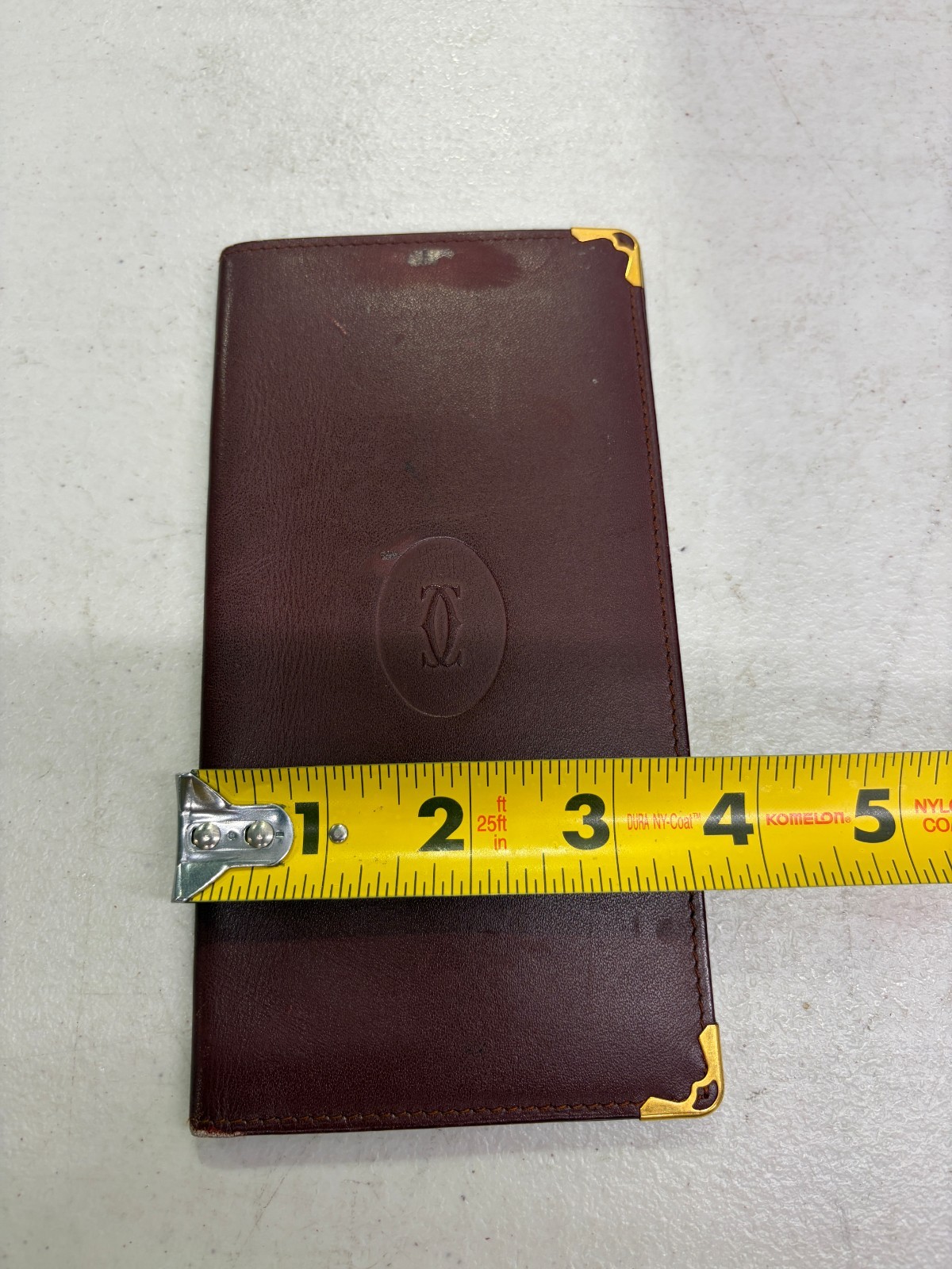 Cartier Leather Long Bifold Wallet in Burgundy / Pre-Owned