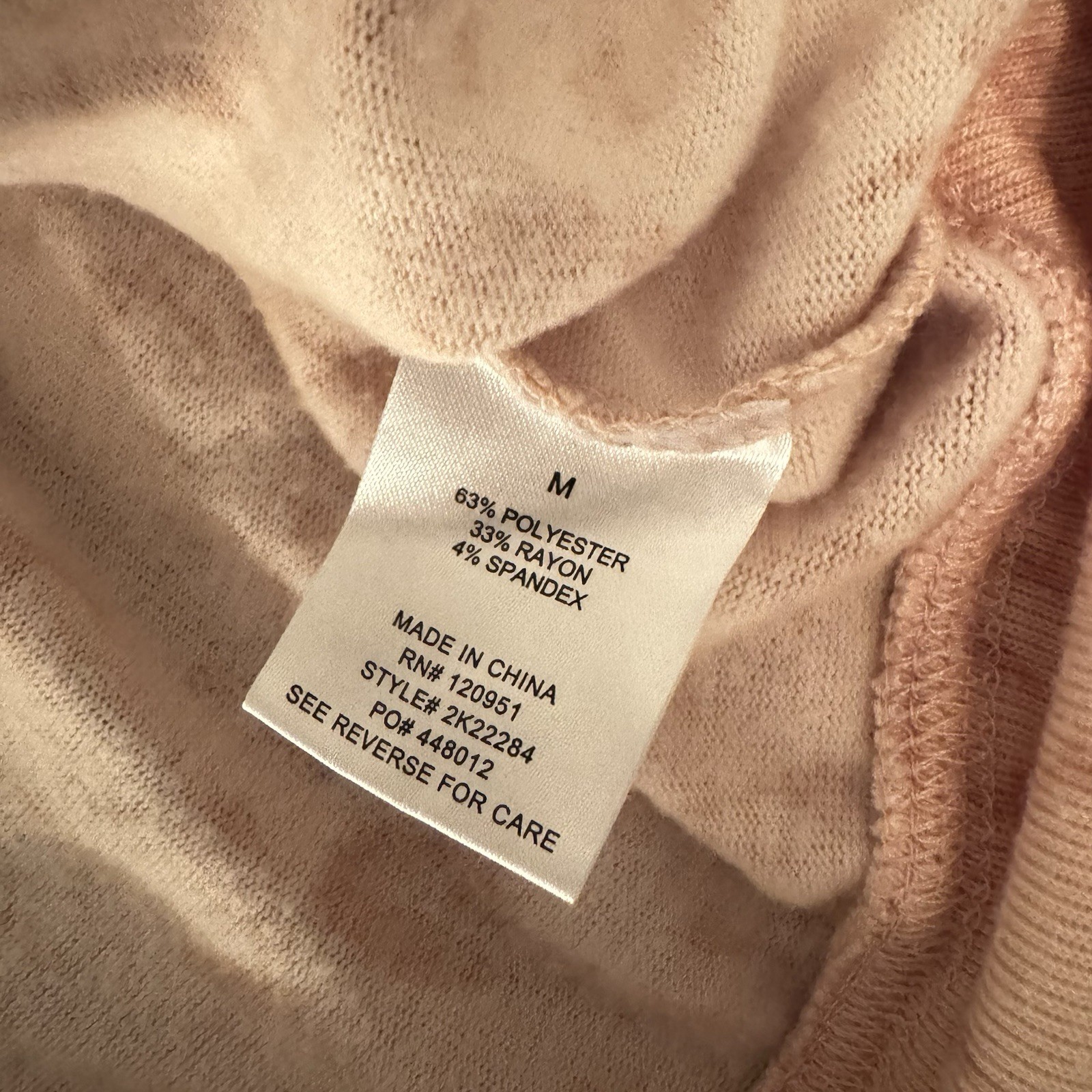 Peach Animal Print Off the Shoulder Comfy Knit Top M