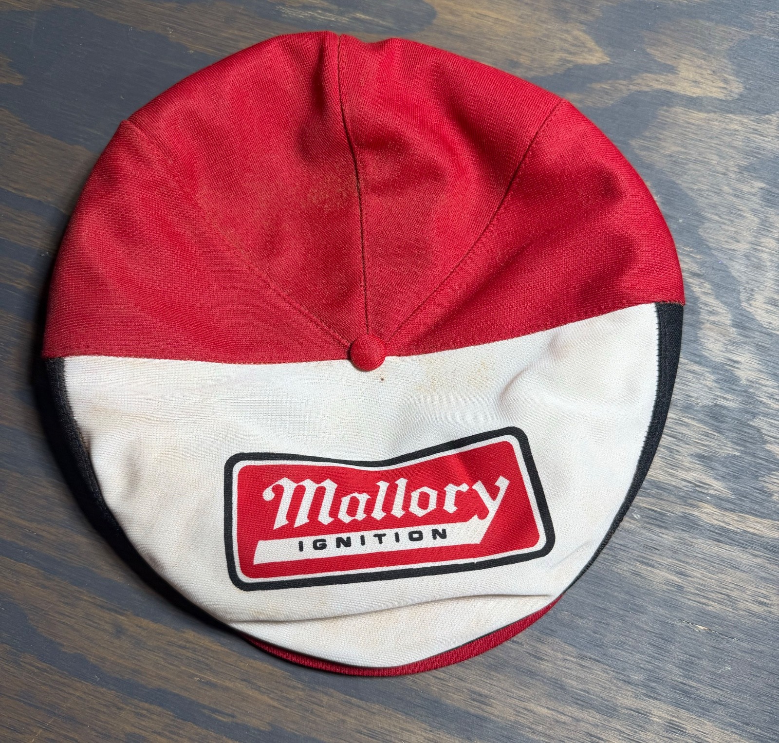 Vtg Ed Cholakian Driving Hat Cap 80’s Mallory Ignition Drag Race Racing Hot Rod