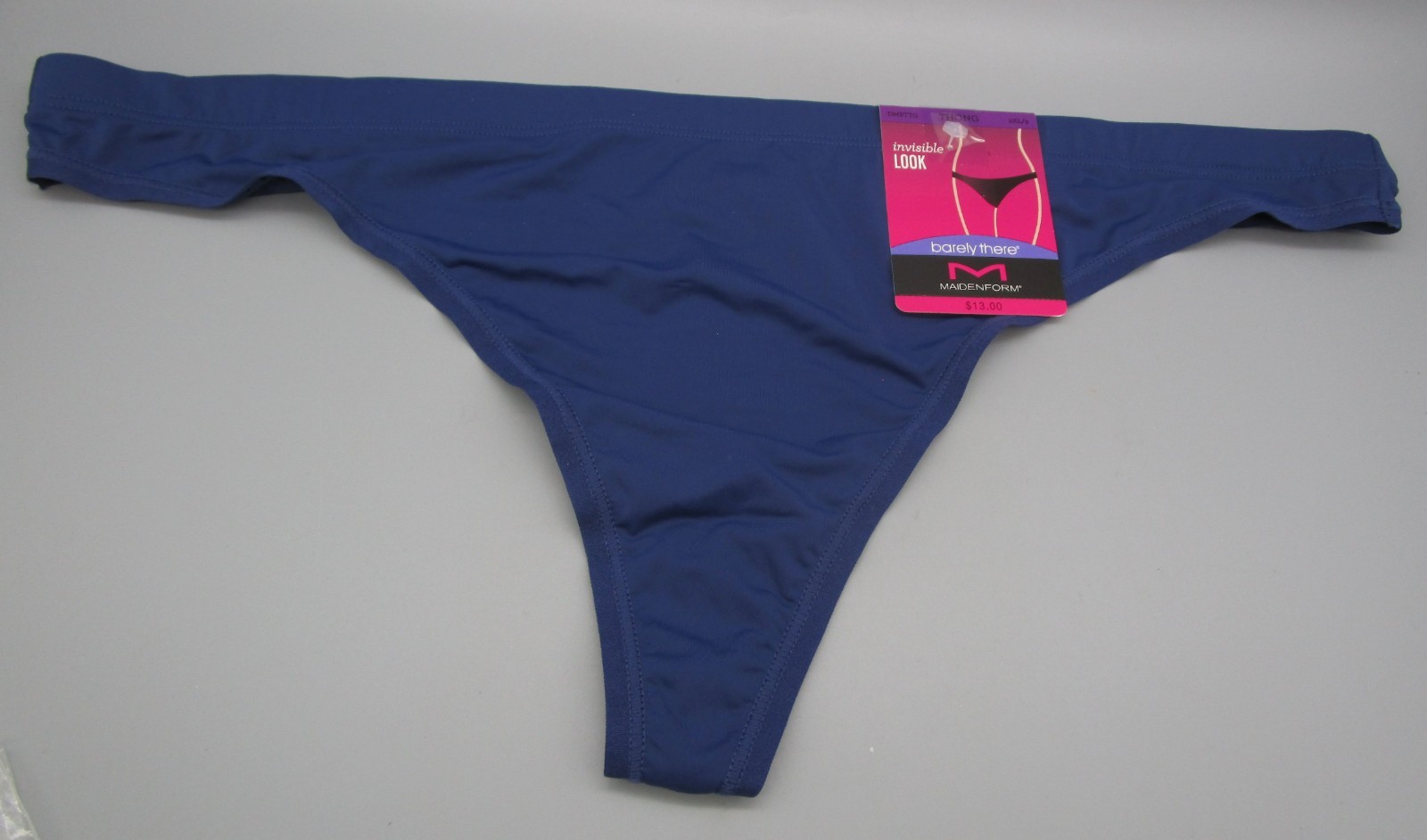 MAIDENFORM~2XL 9~DMBTTG~Navy Eclipse Barely There Low Rise Thong