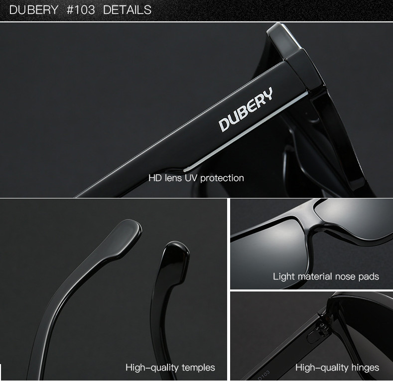 DUBERY Sport Polarized Sunglasses For Men Women Oversize Driving Fishing Glasses