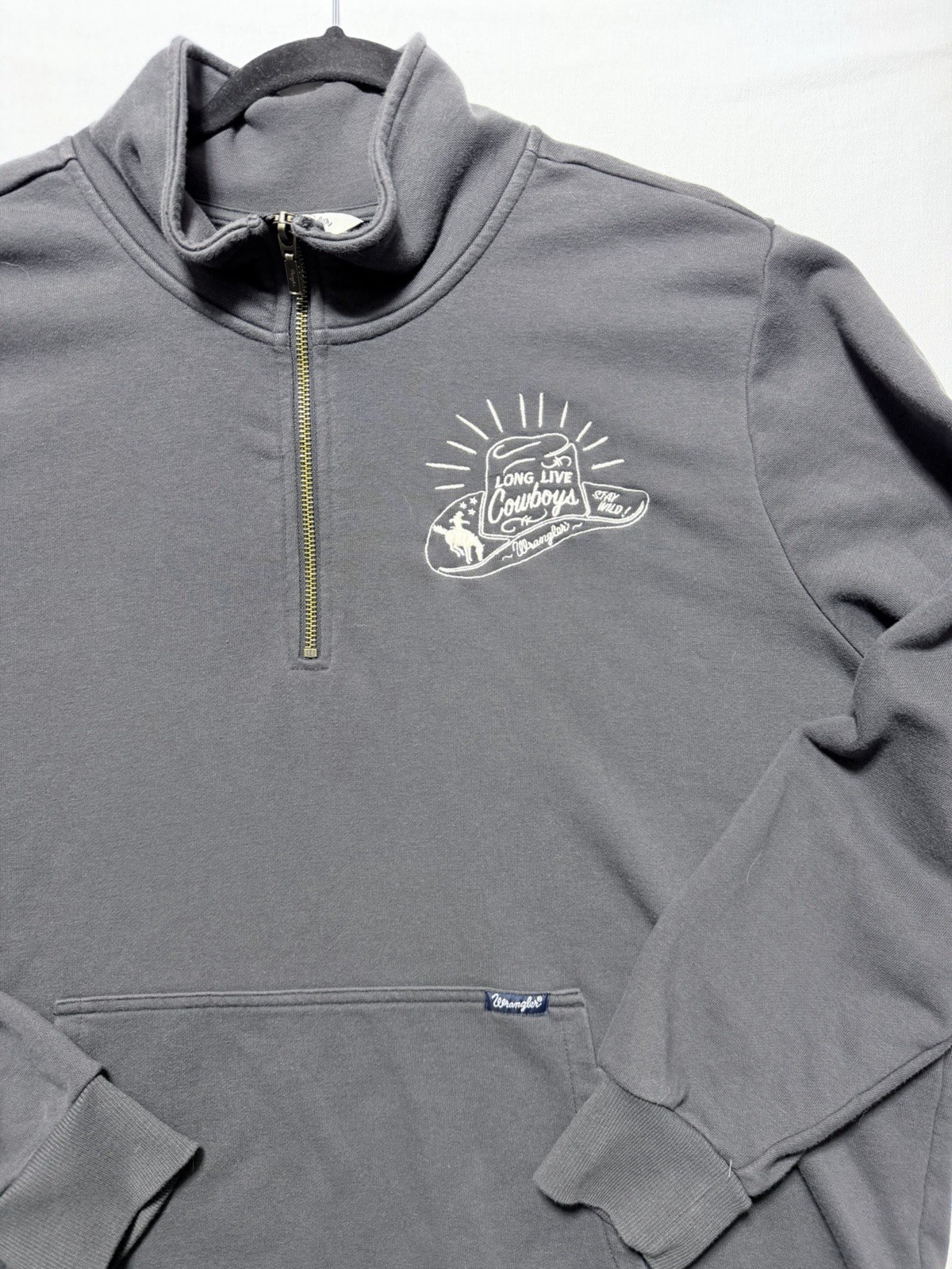 Wrangler Retro Graphic Quarter Zip Pullover XXL Western Wear Long Live Cowboy’s