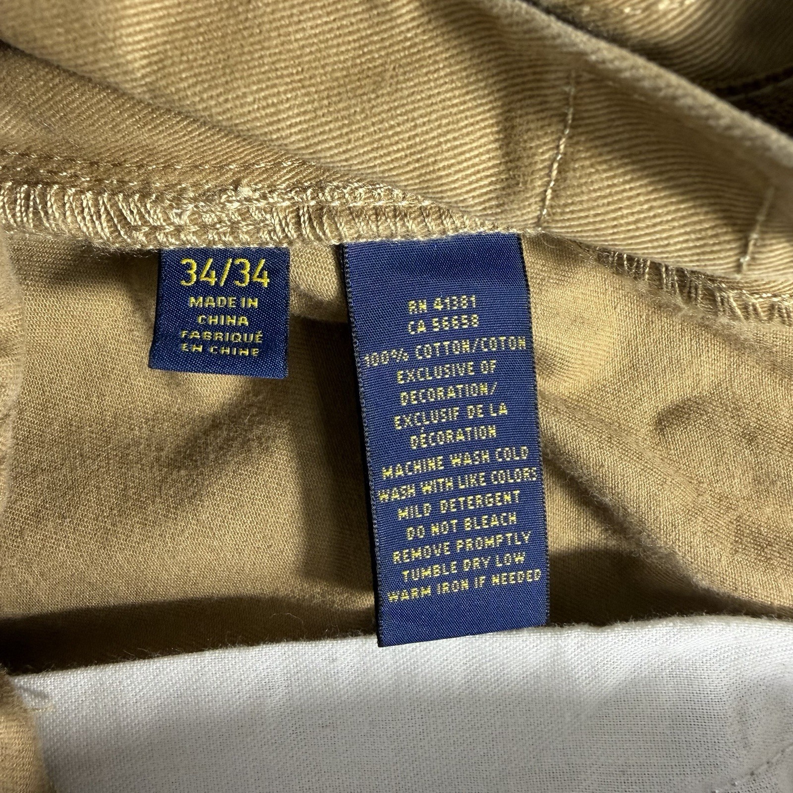 POLO Ralph Lauren Dungaree 650 Straight Men’s Jeans Tan Size 34 X 34 Preppy