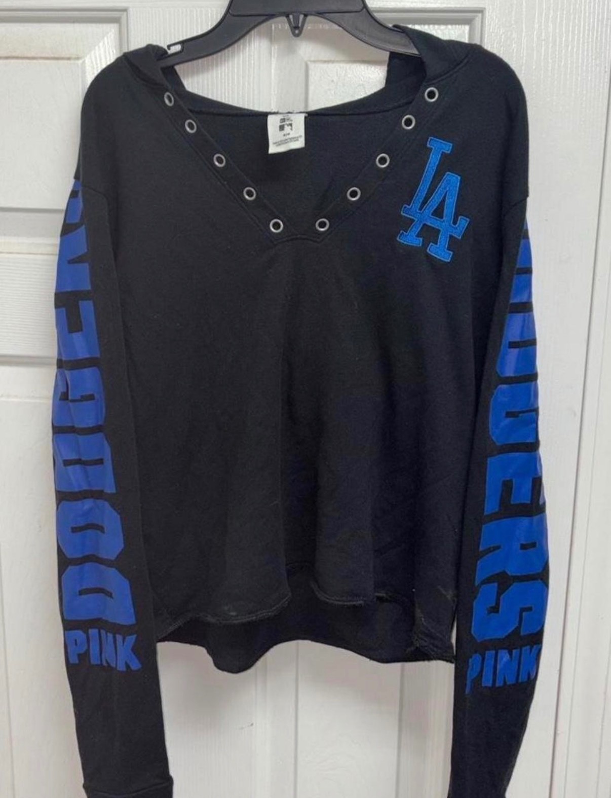Vintage LA Dodgers hooded black and blue long sleeve pink victoria secret