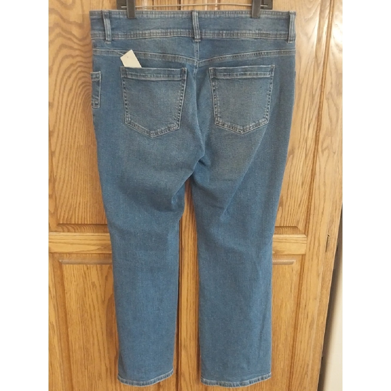 Bootcut NWT Extended Tab Denim Jeans Size 16 Dk Wash 2-Button Zip Fly Y2K Retro