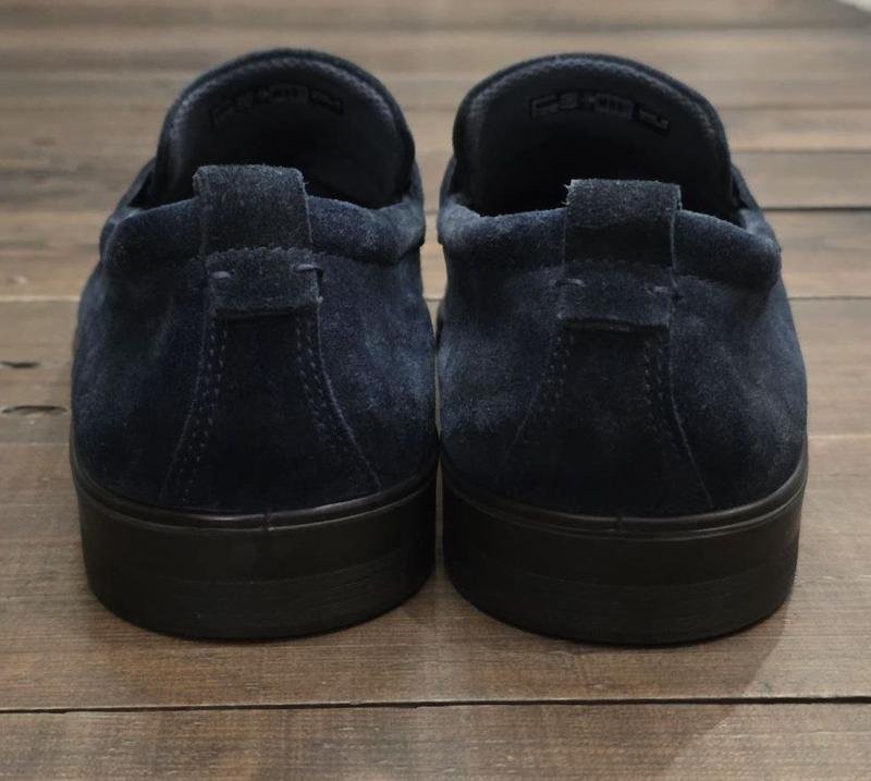 mens ecco heels navy suede 43