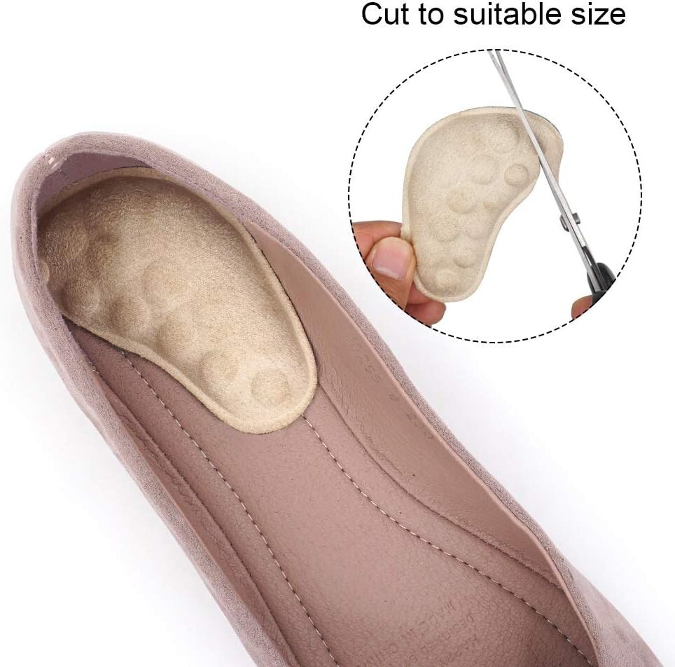 Supination & Over-Pronation Shoe Inserts for Foot Alignment – 3 Pairs (Black)