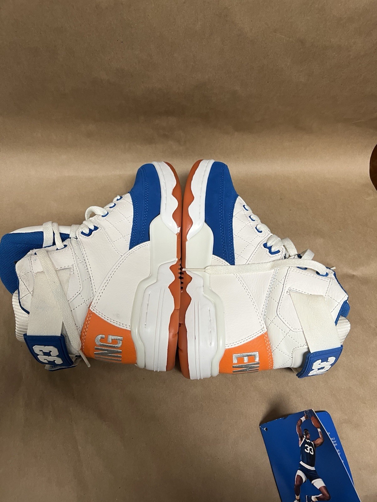 PATRICK EWING ATHLETICS 33 HI White/Blue/Orange 1EW90187-738 Men’s Size 7