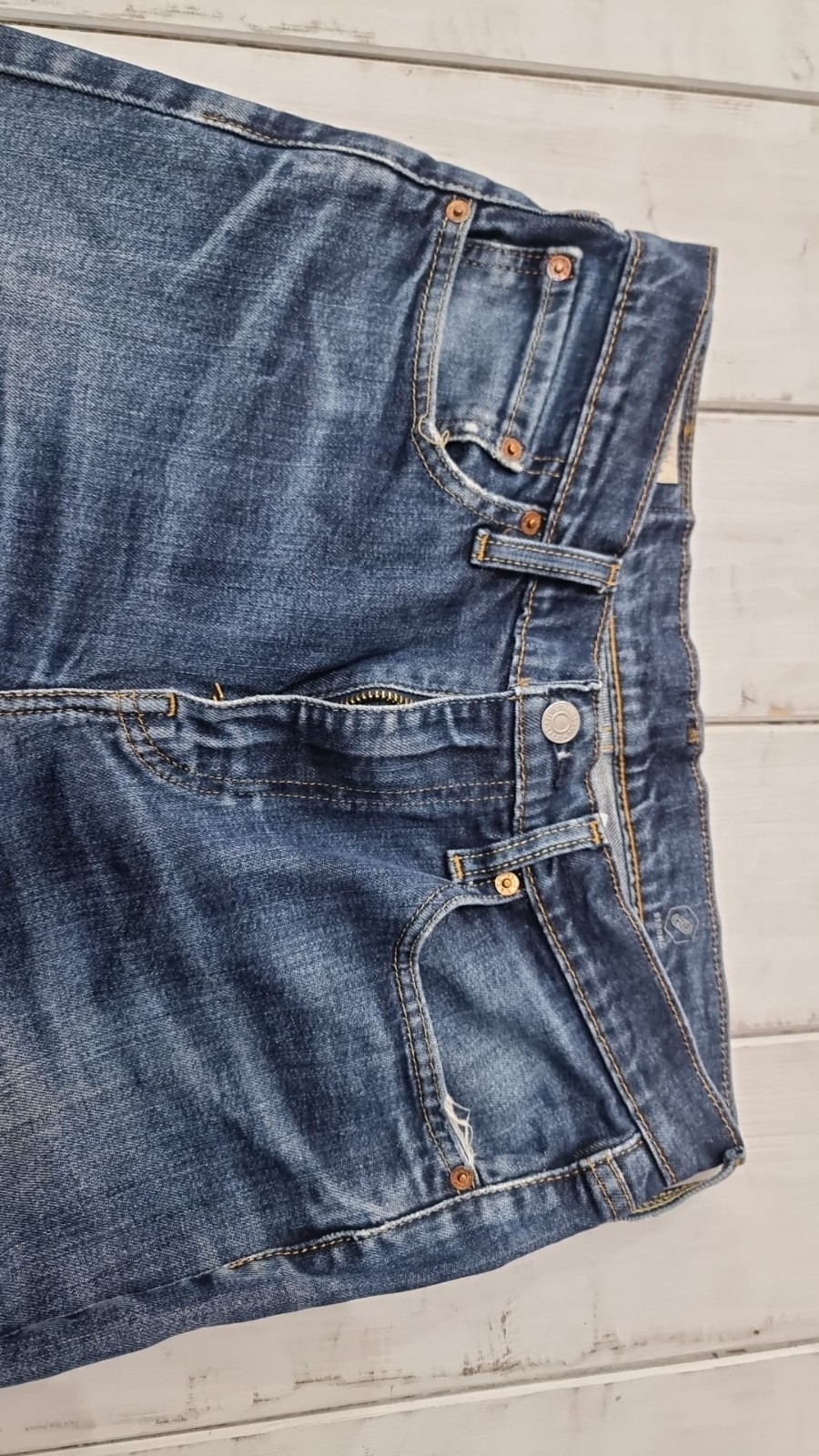 Levi Strauss & Co Men Dark Blue Jeans Classic Straight Cut Size L LSN11
