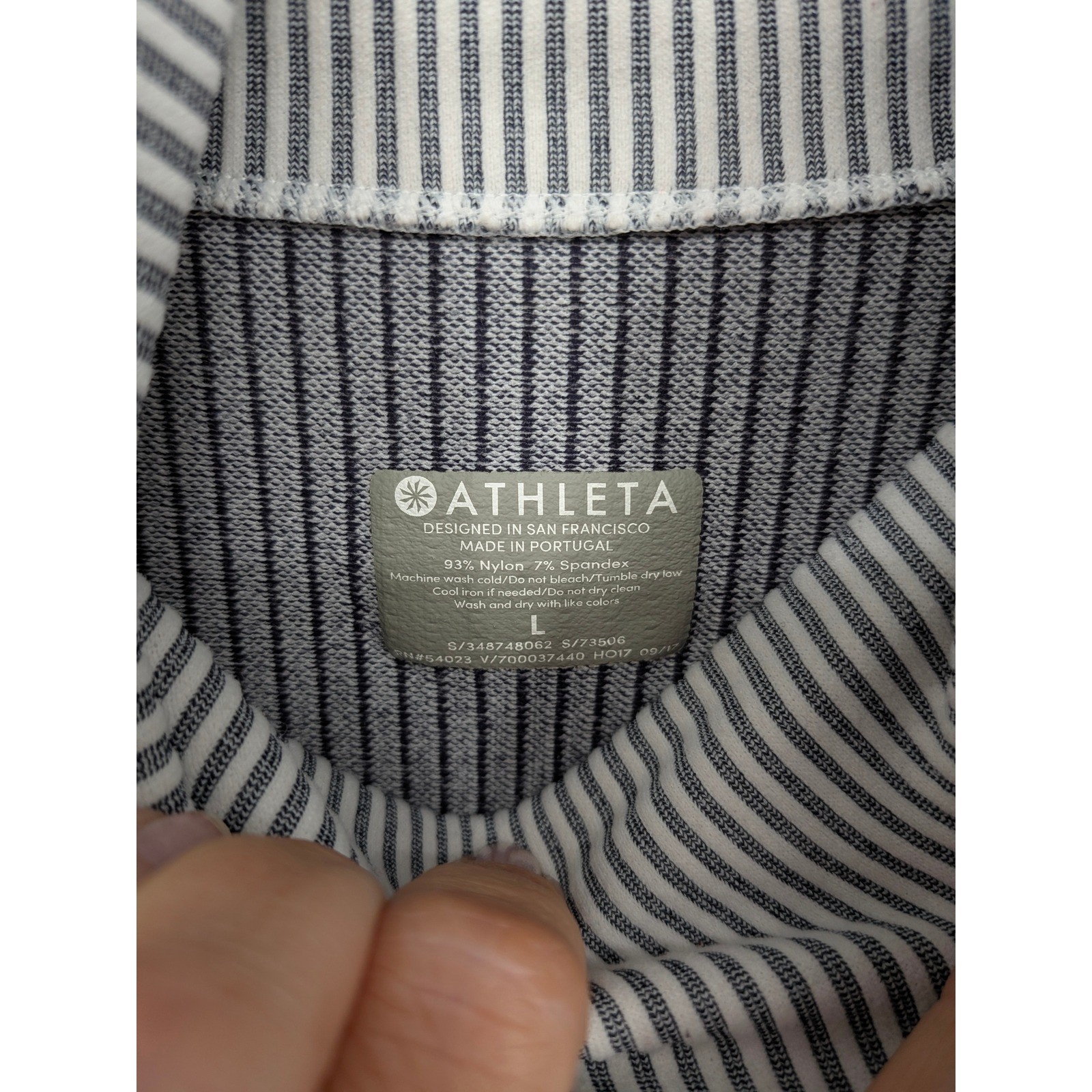 Athleta Flurry Base Layer Top Ribbed Womens Large Gray Long Sleeve Outdoors