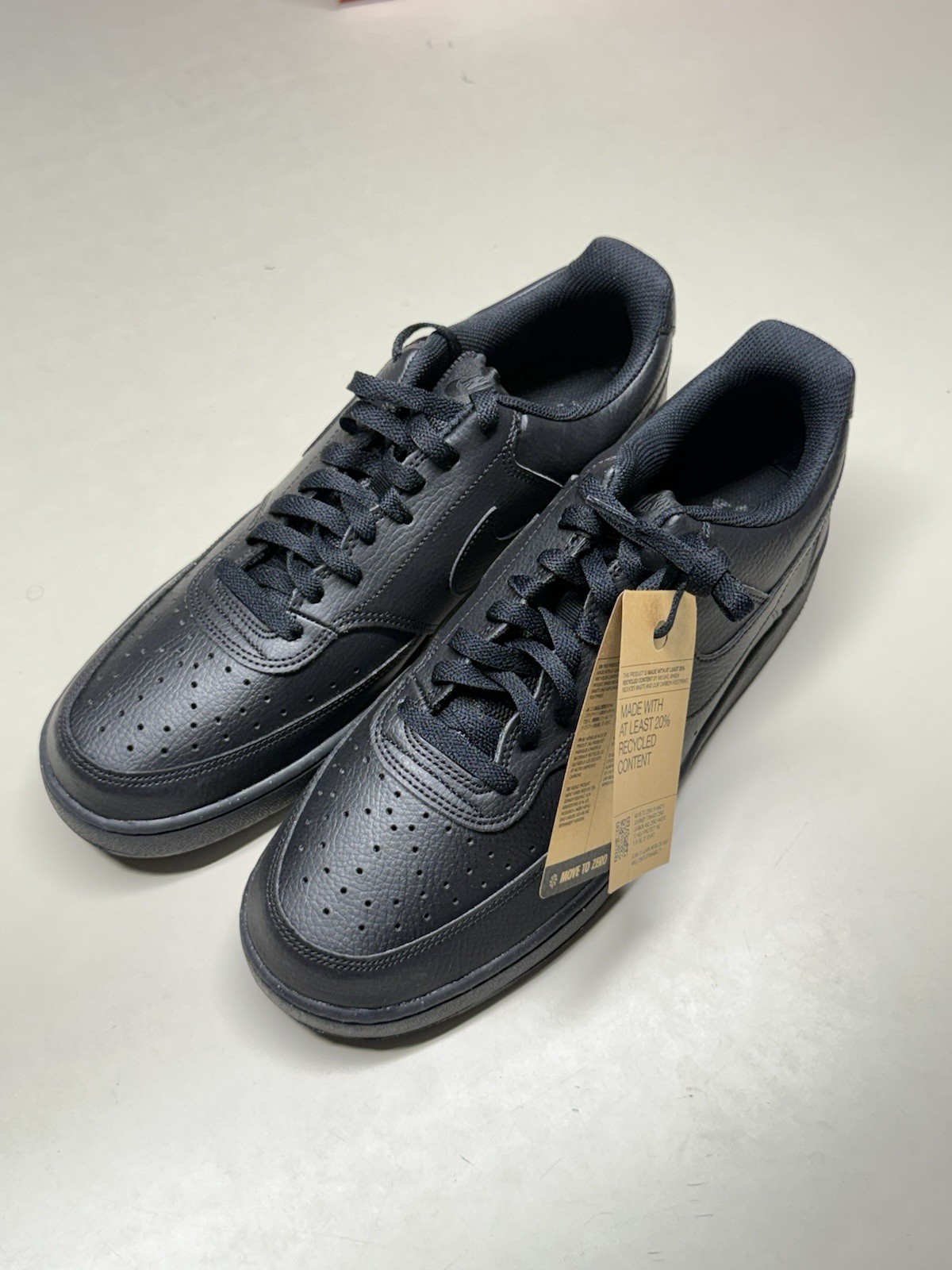 Nike Court Vision Low NN Men’s Low Top Leather Lace-Up Triple Black DH2987-002