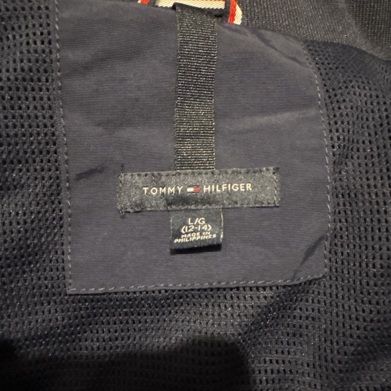 Tommy Hilfiger Boys Full Zip Basic Jacket Navy L/G 12-14 Polyester Logo