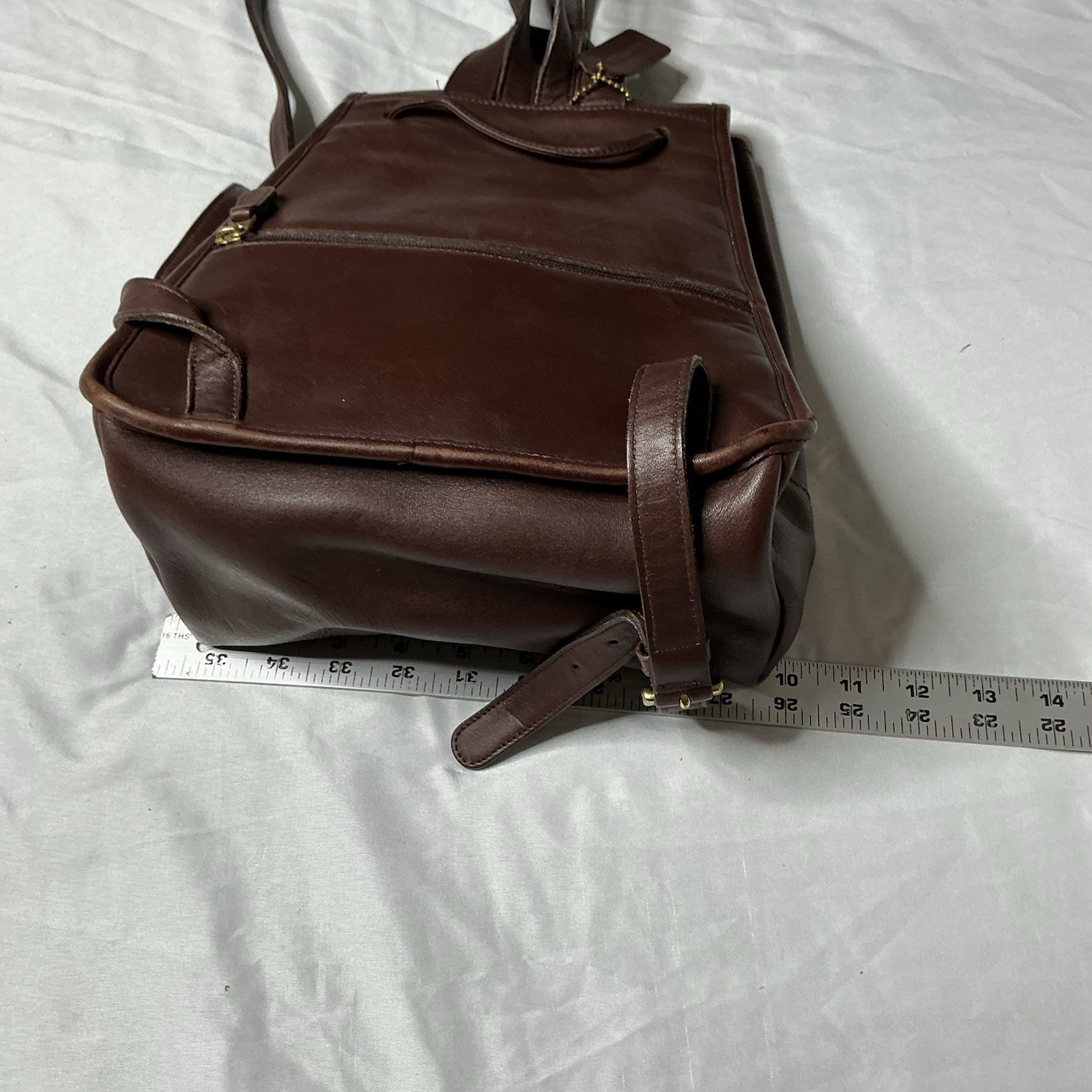 Vtg Coach Daypack 90’s Brown Leather 9791 Turn Lock