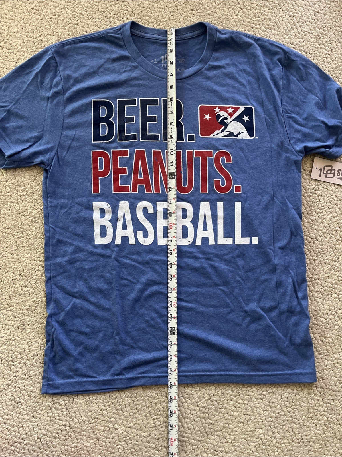 MILB Beer Peanuts Baseball Shirt Size L Large 108 Stiches New With Tags