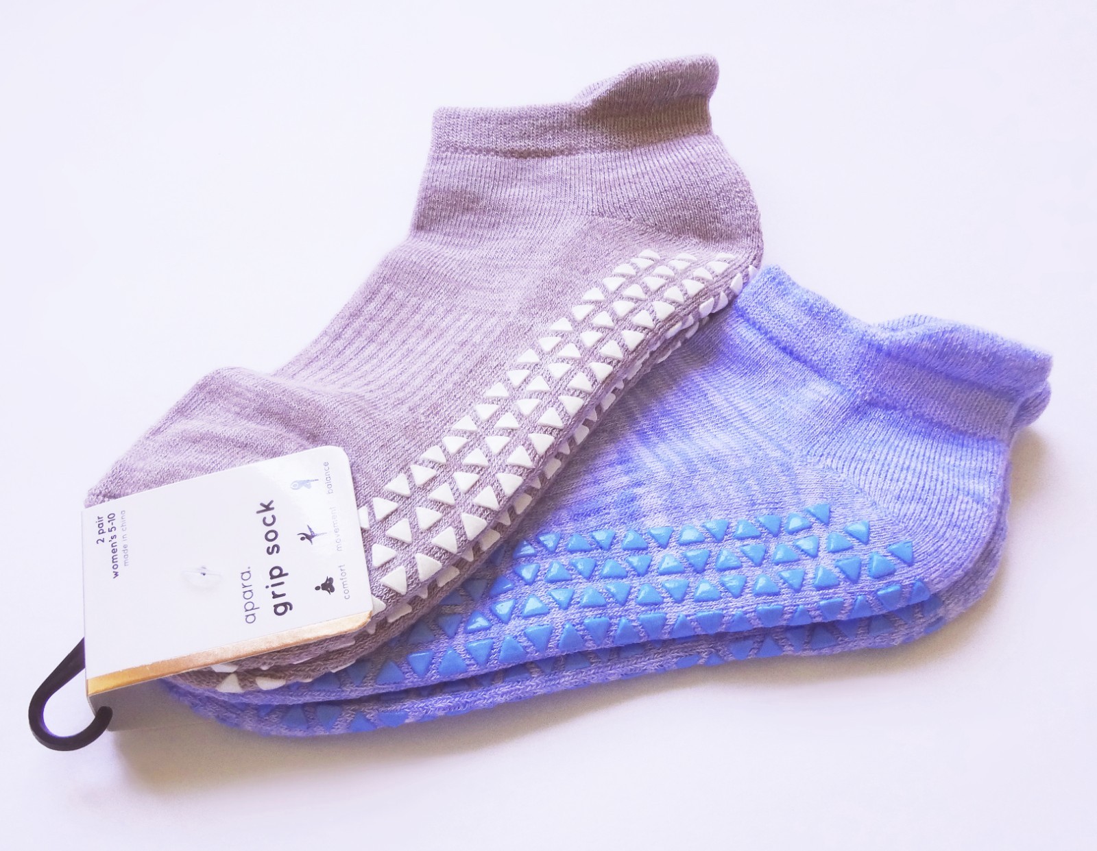 apara grip sock 2 Pairs Woman 5-10 Multi Colors Rayon from Bamboo – New