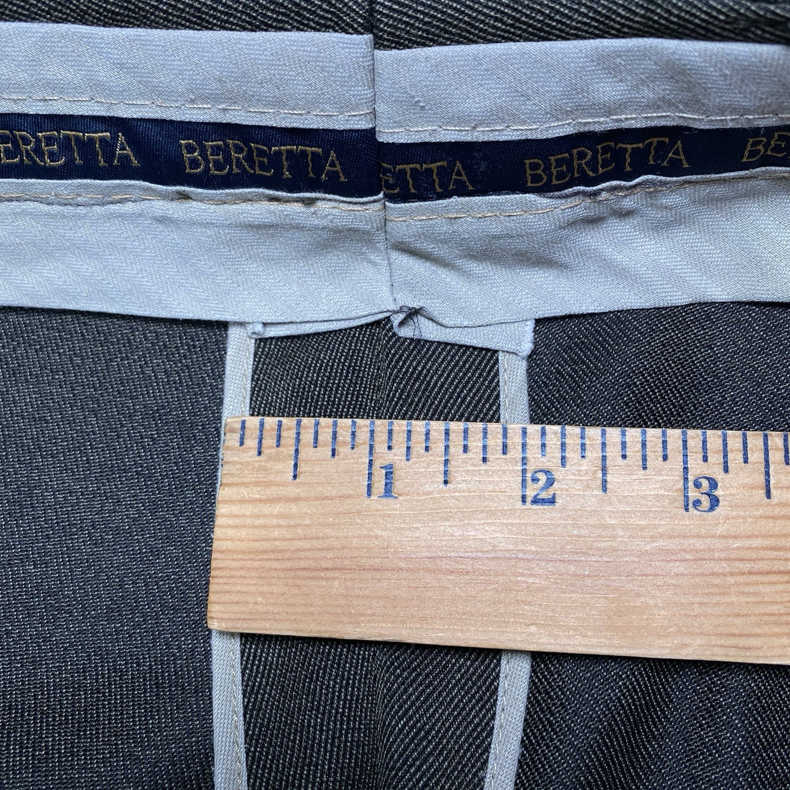 Beretta Whipcord Pants 40 (41×31.5 Cuffed) Wool Green Taupe Field Trousers