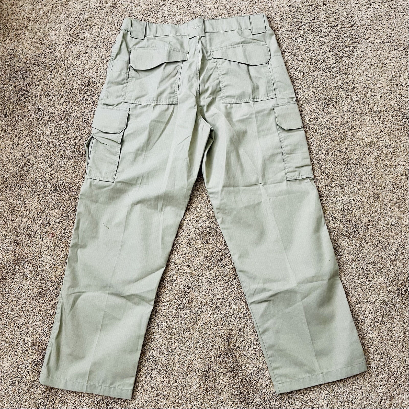 Tru-Spec Tactical Cargo Pants Mens 36/30 Khaki Excellent Ripstop Work Trousers