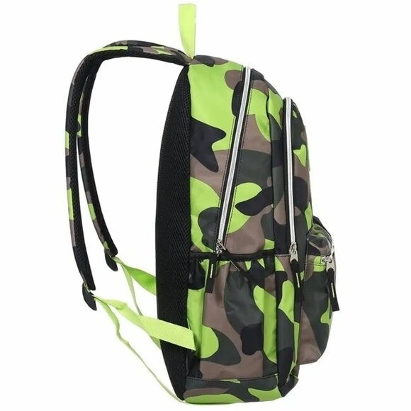 New Camouflage 19-Inch Student School Book Bag & kids Sports Backpack Green Camo