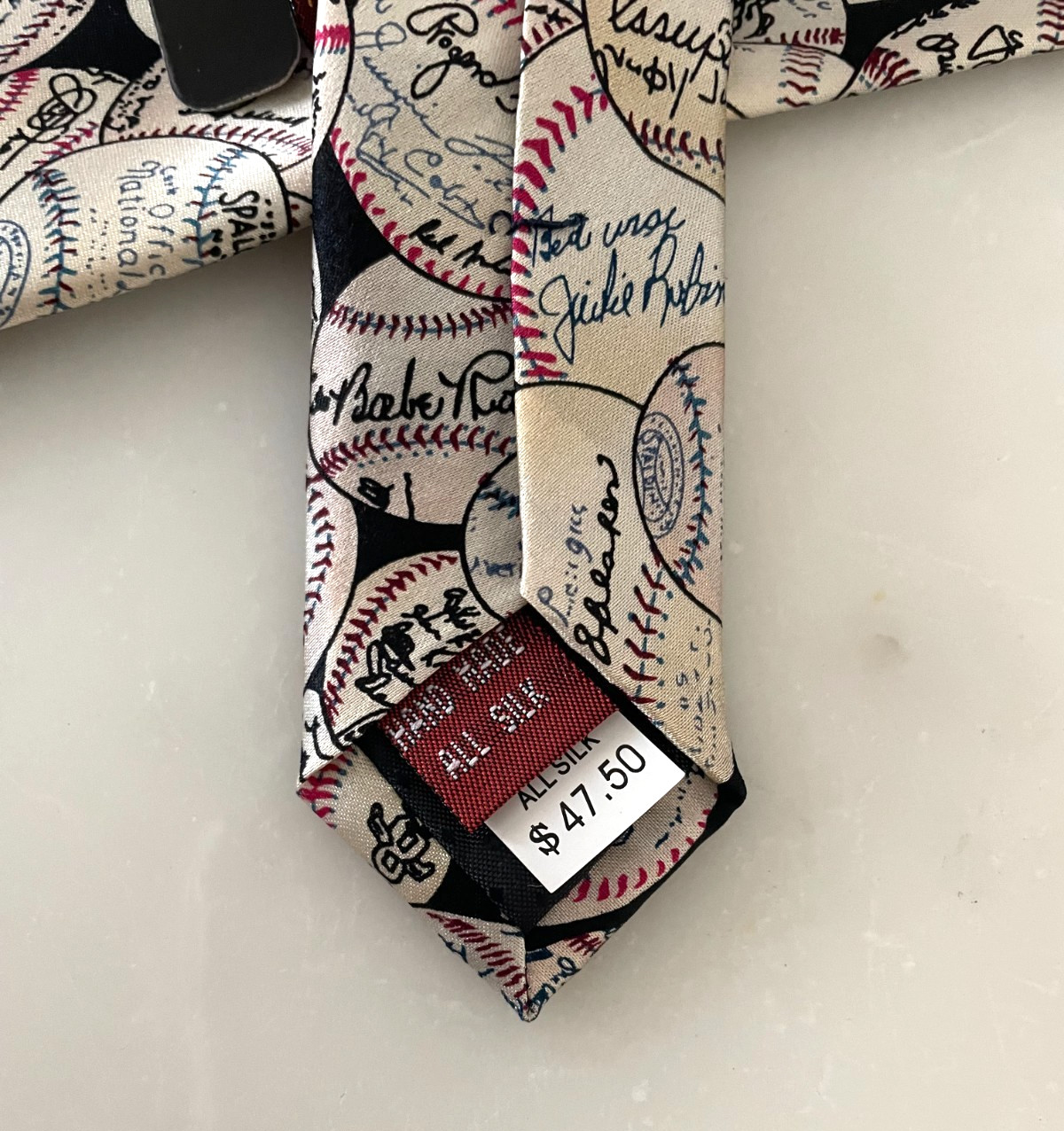 Museum Artifacts Silk Baseball Signatures 1902 – 1939 Necktie New with Tags NWT