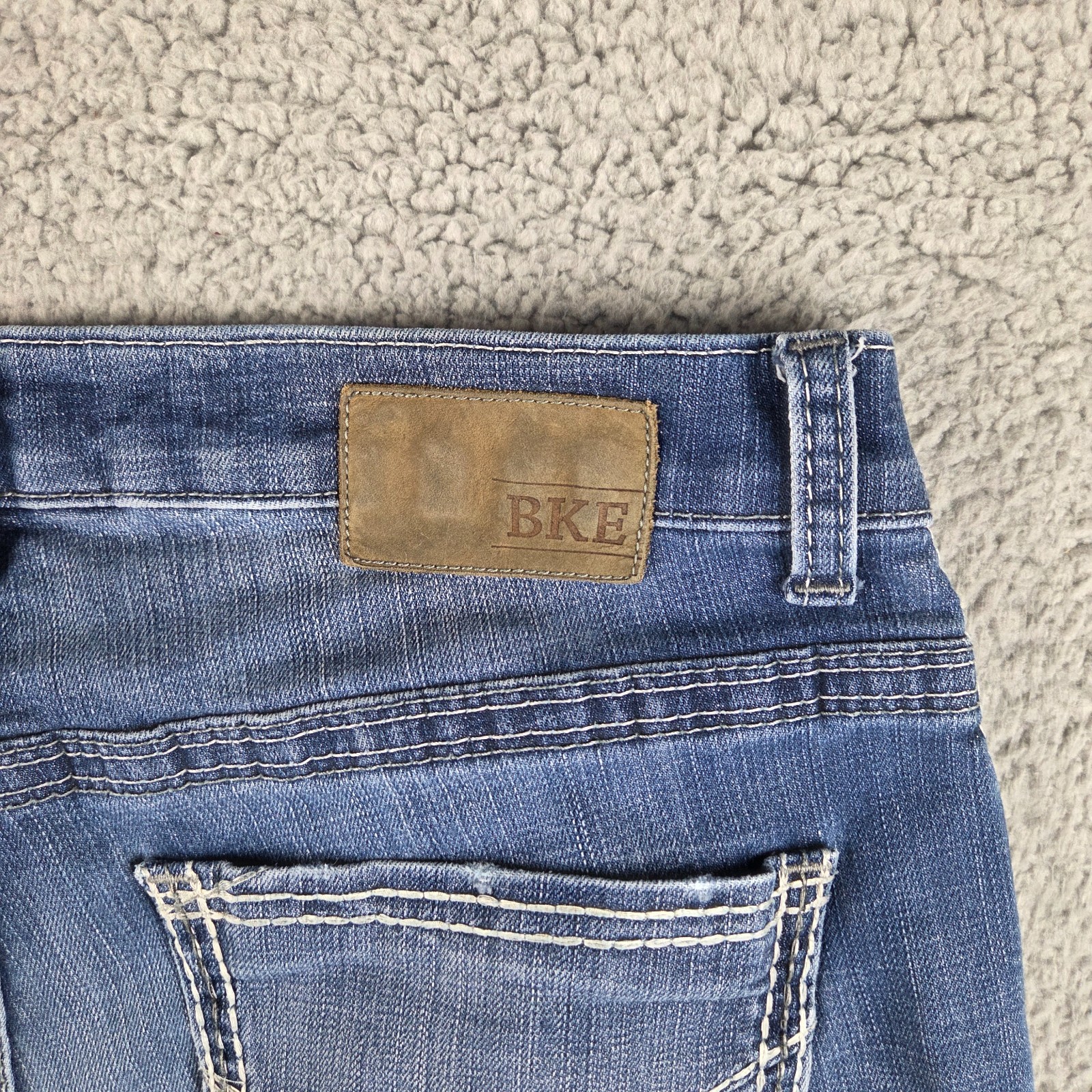BKE Alec Jeans Mens 34R (33×31) Blue Straight Denim Stretch Casual