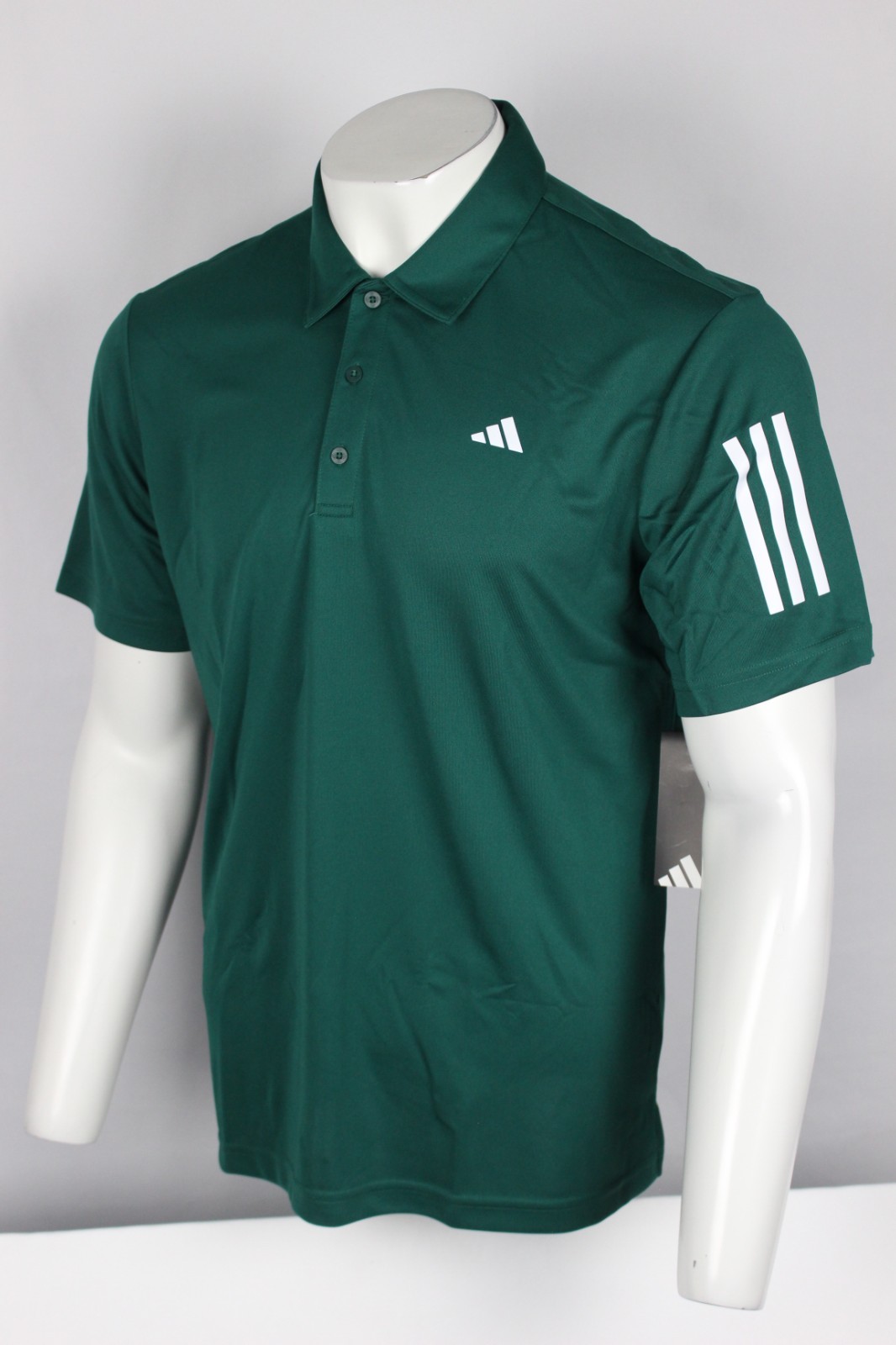 Adidas Men’s Golf Polo 3 Stripe Sleeve Short Sleeve Shirt College Green ADVR0822