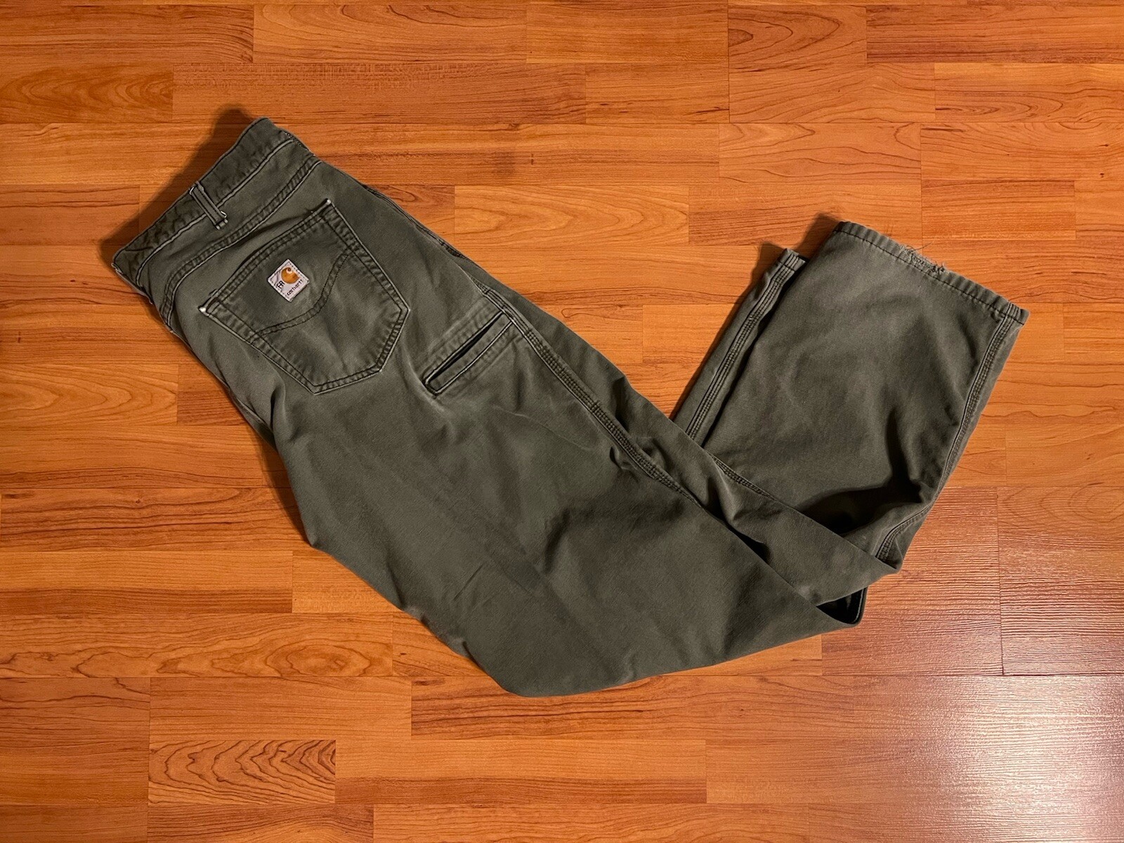 Green Moss Olive Carhartt Pants FRB159-Mos 36 X 34, Fits 34 Waist