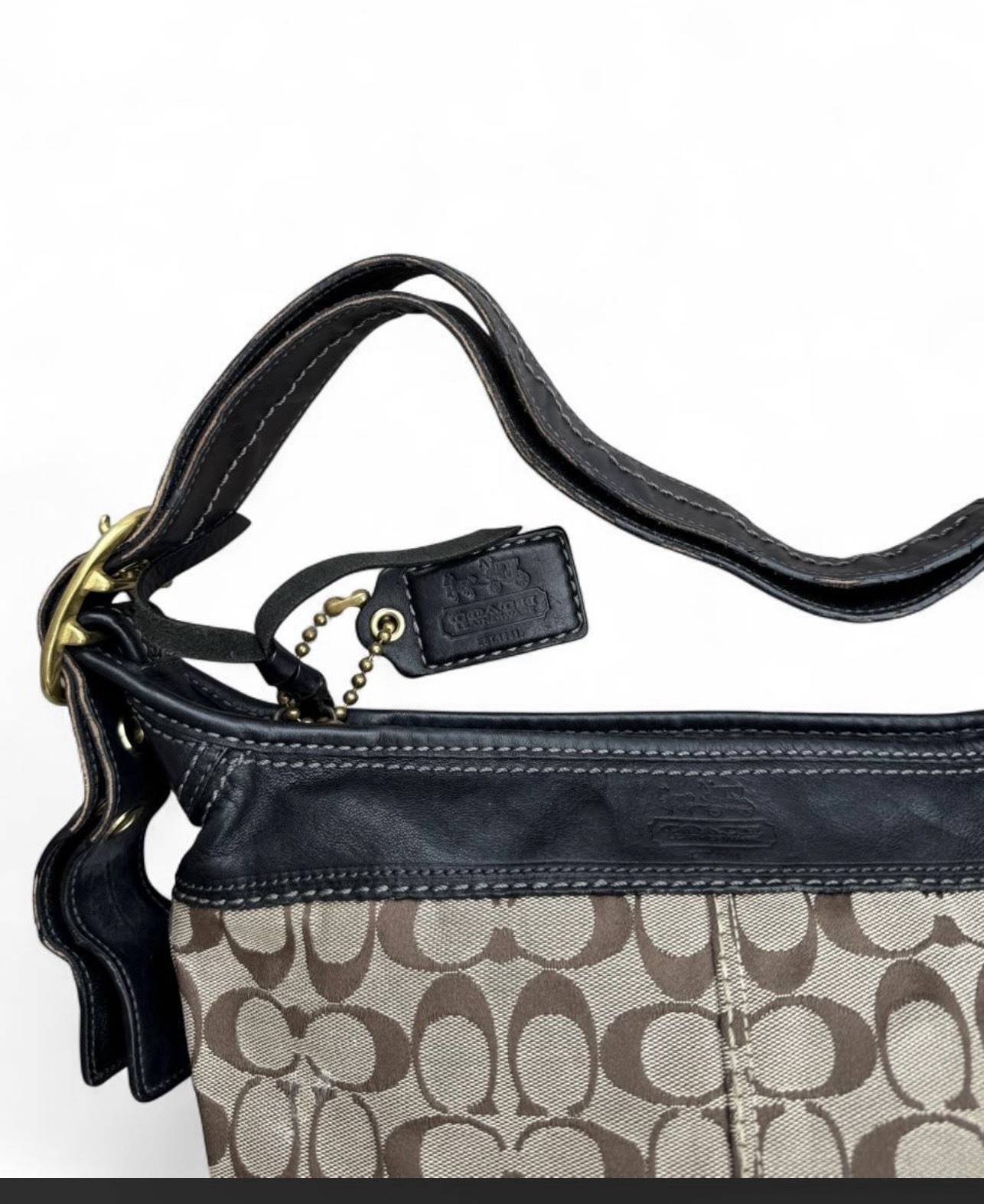 Coach Signature Bleecker Duffle Hobo Bag
