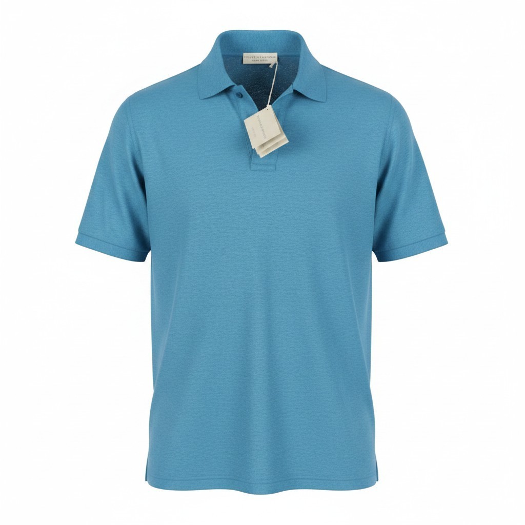 FILIPPO DE LAURENTIIS Skipper Men Polos IT52 L Blue Linen Blend Short Sleeved *