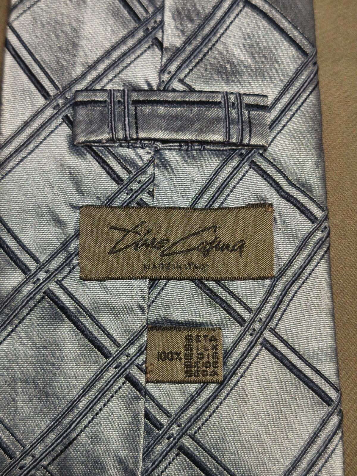 Tino Cosma – Solid Color Grey Scottish Tartan Silk Tie Made in Italy
