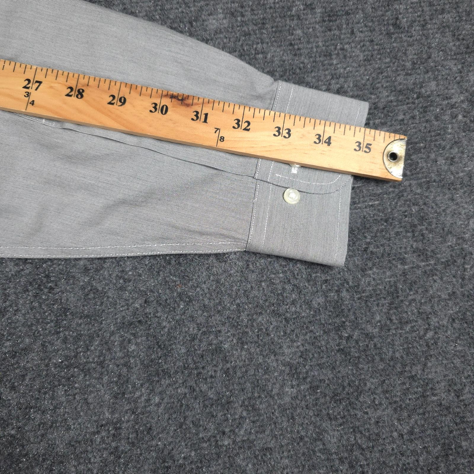 Brooks Brothers Dress Shirt Mens 15.5-34/35 Gray Regent Fit Button Non-Iron
