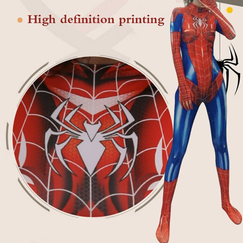 Spider-Woman Jumpsuit Cosplay Costume Spiderman Tights bodysuit Dress Party