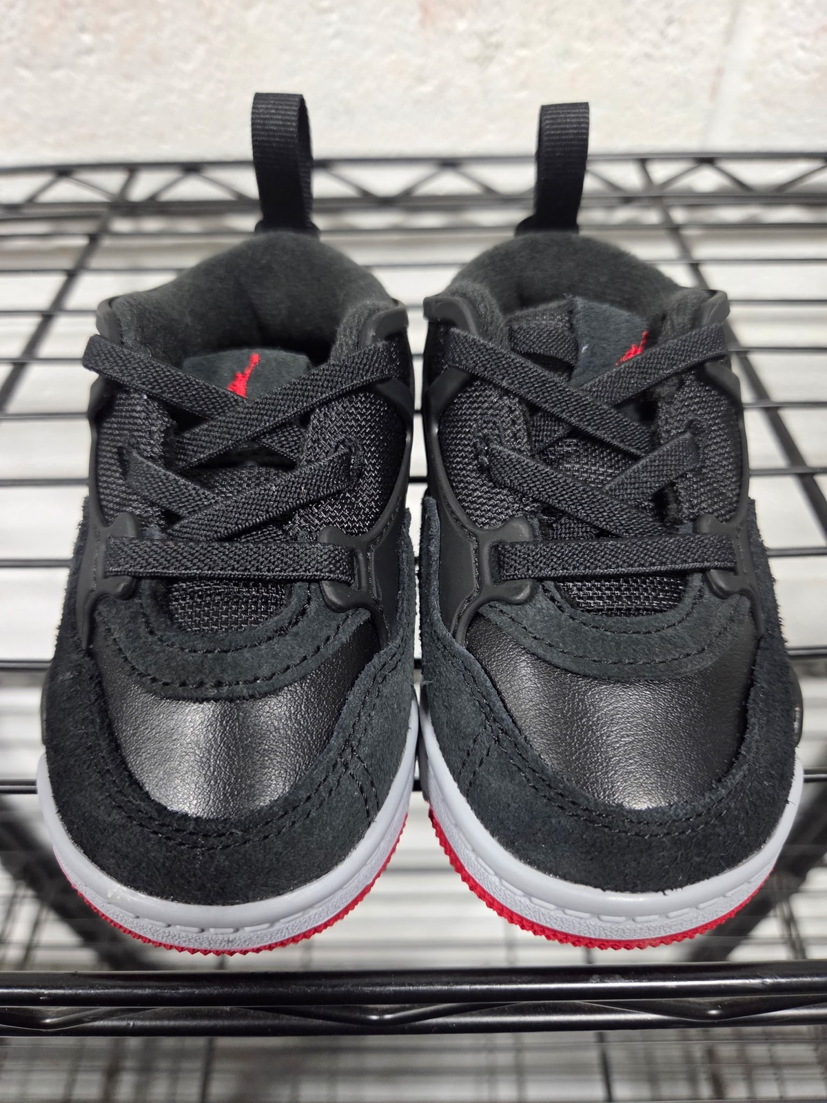 Toddler’s Jordan 4 RM Black/Varsity Red-Wolf Grey (FQ7937 061) – 5