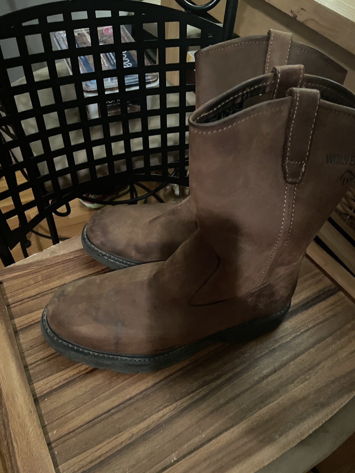 Wolverine Wellington W04727 Men’s Brown Leather Work Western Boots – Size 11