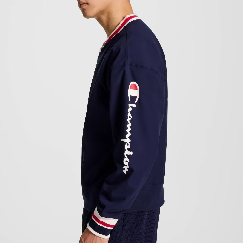 Champion Men V-Neck Pullover – Navy S
