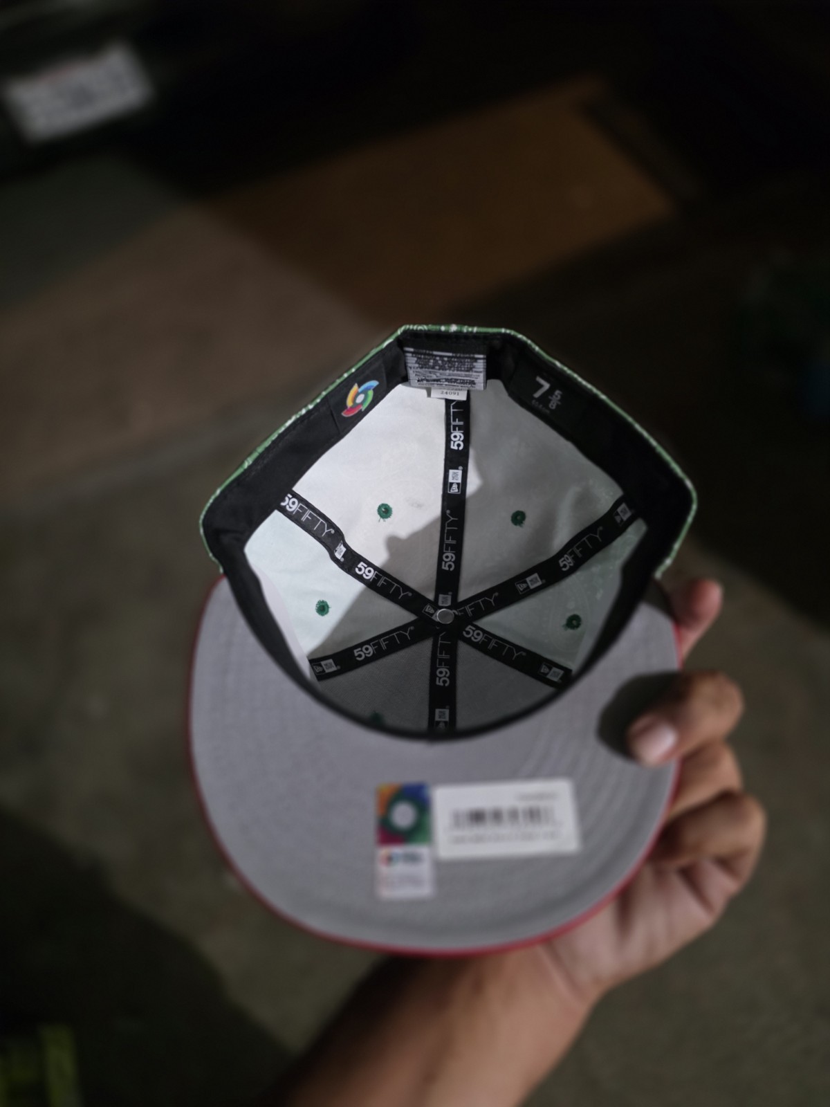 New Era 59FIFTY Baseball Cap Fitted Green/Red Paisley Men’s 7 5/8