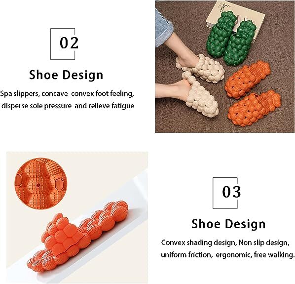 Cozy Bubble Slides Anti-Slip Sandals Ultra Soft Slippers Cloud Home Outdoor Shoe